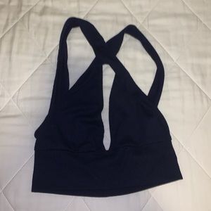 Shein navy blue halter top